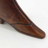 Carved Antique Wooden Boot