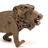Fantastic Folk Art Lion with Moveable Legs, Long Tail and Bared Teeth!
