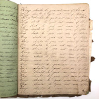 Jacob A. Paul's 1838 Ghent, NY Penmanship Practice Book