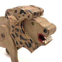 Fantastic Folk Art Lion with Moveable Legs, Long Tail and Bared Teeth!