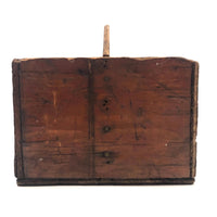 Great Old Handmade Wooden Caddy With Nails Six Compartments
