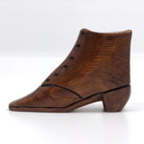 Carved Antique Wooden Boot