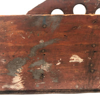 Great Old Handmade Wooden Caddy With Nails Six Compartments