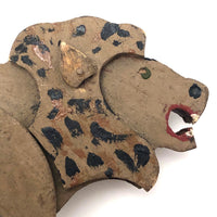Fantastic Folk Art Lion with Moveable Legs, Long Tail and Bared Teeth!