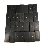 19th C. Handmade Bone and Ebony Dominoes, Complete Double Six Set