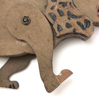 Fantastic Folk Art Lion with Moveable Legs, Long Tail and Bared Teeth!