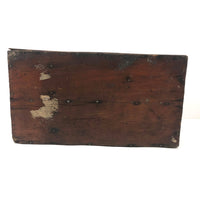 Great Old Handmade Wooden Caddy With Nails Six Compartments