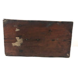 Great Old Handmade Wooden Caddy With Nails Six Compartments