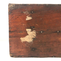 Great Old Handmade Wooden Caddy With Nails Six Compartments
