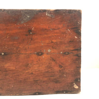 Great Old Handmade Wooden Caddy With Nails Six Compartments