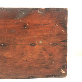 Great Old Handmade Wooden Caddy With Nails Six Compartments