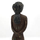 Carved and Painted Antique Wooden Native American Standing Woman