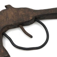 Old Carved Toy Gun with Wire Trigger