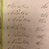Jacob A. Paul's 1838 Ghent, NY Penmanship Practice Book