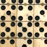 Beautiful Antique Bone and Ebony Dominoes with Brass Pins- Complete Set