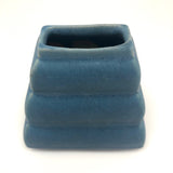 Blue Pyramid Shaped American Art Pottery Bud Vase