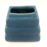 Blue Pyramid Shaped American Art Pottery Bud Vase
