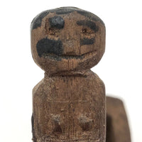 Stand Up Carved Figure with Little Breasts and Large Phallus