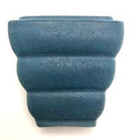 Blue Pyramid Shaped American Art Pottery Bud Vase