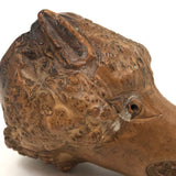 Wonderful Antique Carved Wolf Head Pipe Bowl