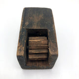 Carved Old Wooden Whimsey with Blow Hole and Spinning Wheel