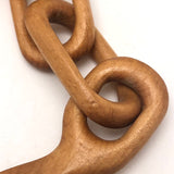 Nicely Carved Blonde Wood 11 Inch Whimsy Chain with End Hooks