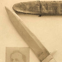Antique RPPC of The Original Bowie Knife Displayed at the Alamo Association of Texas