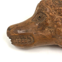 Wonderful Antique Carved Wolf Head Pipe Bowl