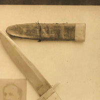 Antique RPPC of The Original Bowie Knife Displayed at the Alamo Association of Texas