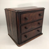 Antique Mahogony Three-Drawer Salesman's Sample / Apprentice Chest - Reserved for SS