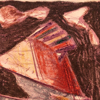 Wonderful 1950 Pencil Signed Mixed Media Print “Bird” by Harold Zussin