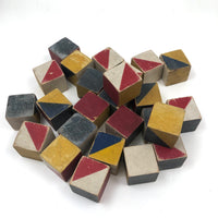 Old Set of 25 Color Cubes with Beautifully Softened Color
