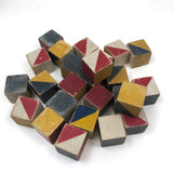Old Set of 25 Color Cubes with Beautifully Softened Color