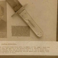 Antique RPPC of The Original Bowie Knife Displayed at the Alamo Association of Texas