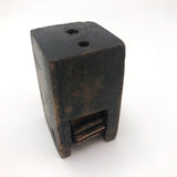 Carved Old Wooden Whimsey with Blow Hole and Spinning Wheel