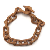 Finely Carved Blonde Wood Whimsy Chain with End Hooks - Smaller of Two