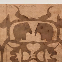Mid 19th c. Cut Paper Birds and Elephants by J. McNally with Scissors in Toes at Barnum's Museum