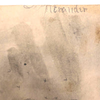 Mourning Sailor Antique Pencil Drawing, Conneautville, Pennsylvania