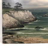 Atmospheric Oil on Board British Seascape by James Coad, Earlyish 20th C.
