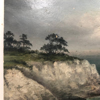 Atmospheric Oil on Board British Seascape by James Coad, Earlyish 20th C.