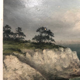 Atmospheric Oil on Board British Seascape by James Coad, Earlyish 20th C.