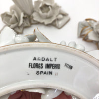 Flores Imperio Spain Porcelain White and Gold Candleholders - Set of Four