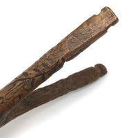 Profusely Carved Wonderful Antique Wooden Toy Slingshot