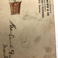 C. 1860s Calla Lily Drawing on Envelope