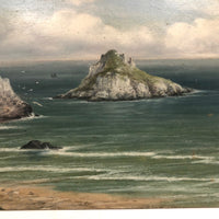 Atmospheric Oil on Board British Seascape by James Coad, Earlyish 20th C.