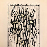 Abstract Mid-Century Painting on Paper by Leon Hovsepian