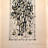 Abstract Mid-Century Painting on Paper by Leon Hovsepian