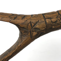 Profusely Carved Wonderful Antique Wooden Toy Slingshot