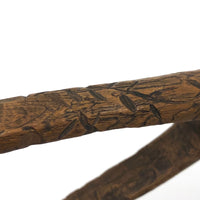 Profusely Carved Wonderful Antique Wooden Toy Slingshot
