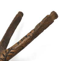 Profusely Carved Wonderful Antique Wooden Toy Slingshot
